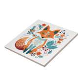 Boho Red Fox Skandinavien Folklorekunst Fliese (Seite)