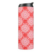 Boho Red Medallion Thermal Tumbler Thermosbecher (Nach links gedreht)