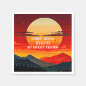 BOHO RED SUNSET Design Serviette (Vorderseite)