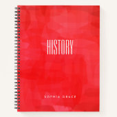 BOHO Red Watercolor Subject Notizblock (Vorderseite)