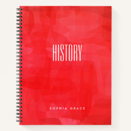 BOHO Red Watercolor Subject Notizblock