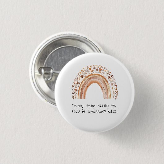 Boho-Regenbogen-Anstecknadel Button (Vorne & Hinten)
