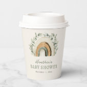 Boho Regenbogen Baby Pappbecher (Rückseite)