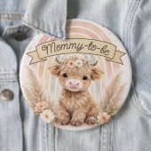 Boho Regenbogen-Baby-Party mit Blumen für werdende Button (Beispiel)