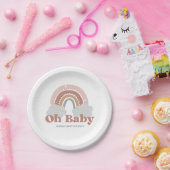 Boho-Regenbogen-Baby-Party Pappteller (Party)
