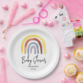 Boho-Regenbogen-Baby-Party Pappteller (Party)