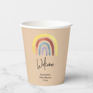 Boho-Regenbogen-Baby-Shower-Einladung Pappbecher