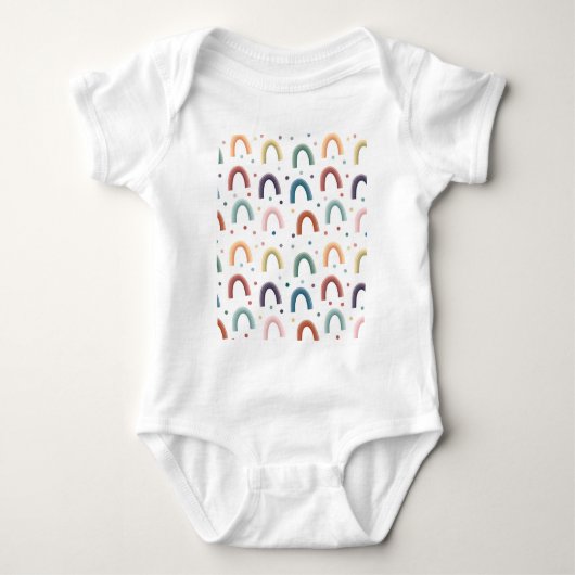 Boho-Regenbogen Baby Strampler (Vorderseite)