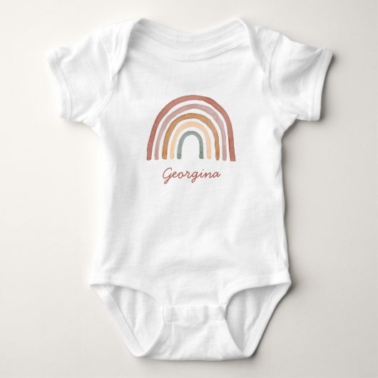 Boho Regenbogen Baby Strampler (Vorderseite)