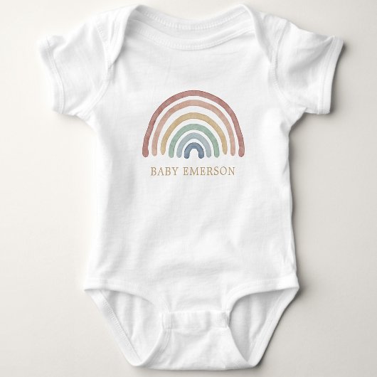 Boho Regenbogen Baby Strampler