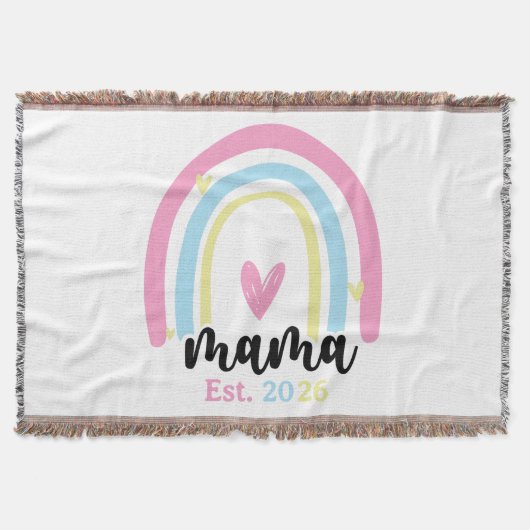 Boho Regenbogen Benutzerdefinierte Mama Errichtet Decke (Vorderseite)