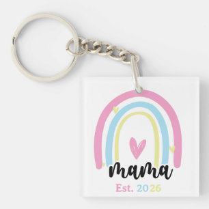 Boho Regenbogen Benutzerdefinierte Mama Errichtet  Schlüsselanhänger