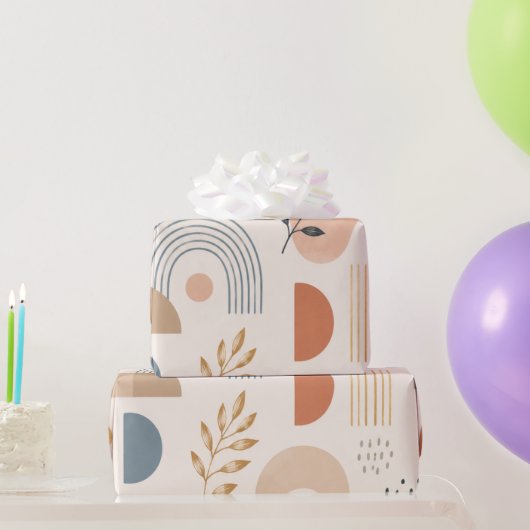 Boho-Regenbogen-Botanik Geschenkpapier (Partygeschenke)
