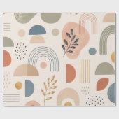 Boho-Regenbogen-Botanik Geschenkpapier (Flach)