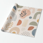 Boho-Regenbogen-Botanik Geschenkpapier (Ungerollt)