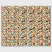 Boho-Regenbogen & Botanisches Nahtloses Muster Geschenkpapier (Flach)
