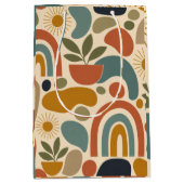 Boho-Regenbogen & Botanisches Nahtloses Muster Mittlere Geschenktüte (Vorderseite)