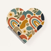 Boho-Regenbogen & Botanisches Nahtloses Muster Notizblock (Vorderseite)