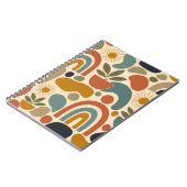 Boho-Regenbogen & Botanisches Nahtloses Muster Notizblock (Linke Seite)