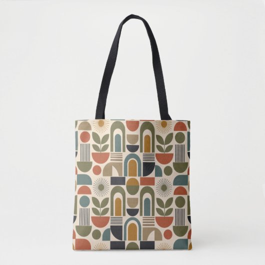 Boho-Regenbogen & Botanisches Nahtloses Muster Tasche (Vorderseite)