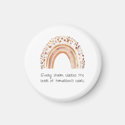 Boho-Regenbogen-Button-Pin Magnet (Vorne)