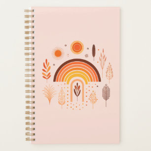 Boho-Regenbogen-Erdige-Pflanzen-Wochenplaner Planer