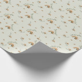 Boho Regenbogen Eukalyptus Kinderzimmer Babydusche Geschenkpapier (Ecke)