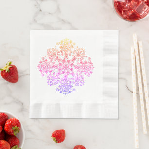 Boho-Regenbogen-Farbmuster  Serviette