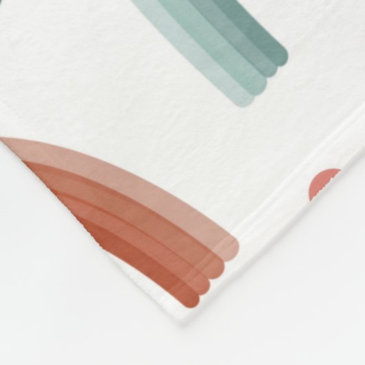 Boho-Regenbogen Fleecedecke (Ecke)