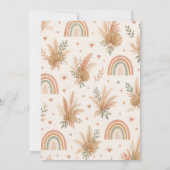 Boho-Regenbogen-Geburtstagsfeier Einladung (Rückseite)