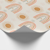 Boho Regenbogen Geschenkpapier (Ecke)