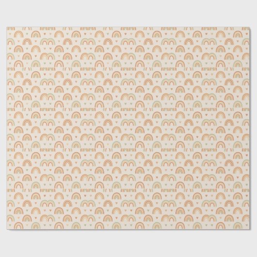 Boho-Regenbogen-Geschenkpapier Geschenkpapier (Flach)