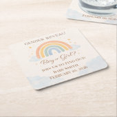 Boho-Regenbogen-Geschlecht-Enthüllung Neutral Rechteckiger Pappuntersetzer (angewinkelt)
