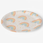 Boho-Regenbogen-Geschlecht-Reveal-Papierteller Neu Pappteller (Schrägansicht)