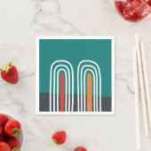 Boho-Regenbogen handgezeichnetes Design Serviette (Beispiel)