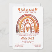 Boho-Regenbogen-Herbst-Baby-Party-Alles-in-einem-Q Einladung (Vorderseite)