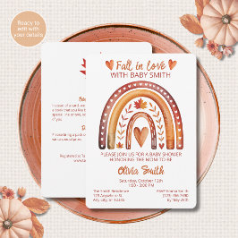 Boho-Regenbogen-Herbst-Baby-Party-Alles-in-einem-Q Einladung
