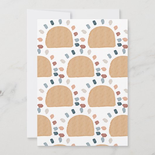 Boho Regenbogen hier kommt die Son Babydusche Einladung (Rückseite)