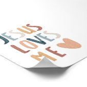 Boho Regenbogen Jesus Liebe ich drucken Poster (Ecke)