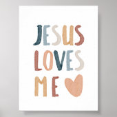 Boho Regenbogen Jesus Liebe ich drucken Poster (Vorne)