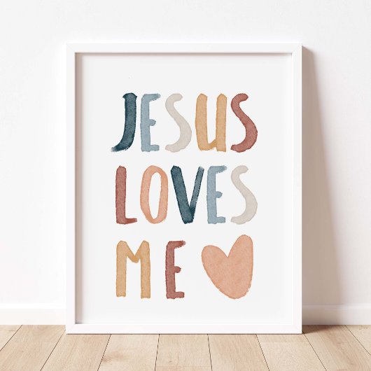 Boho Regenbogen Jesus Liebe ich drucken Poster