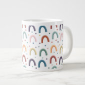 Boho-Regenbogen Jumbo-Tasse (Vorderseite Rechts)