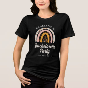 Boho-Regenbogen-Junggesellinnen-Abschiedsparty sch Tri-Blend Shirt