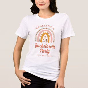 Boho-Regenbogen-Junggesellinnen-Abschiedsparty Tri-Blend Shirt