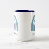 Boho-Regenbogen-Kaffeetasse Geschenk Zweifarbige Tasse (Mittel)