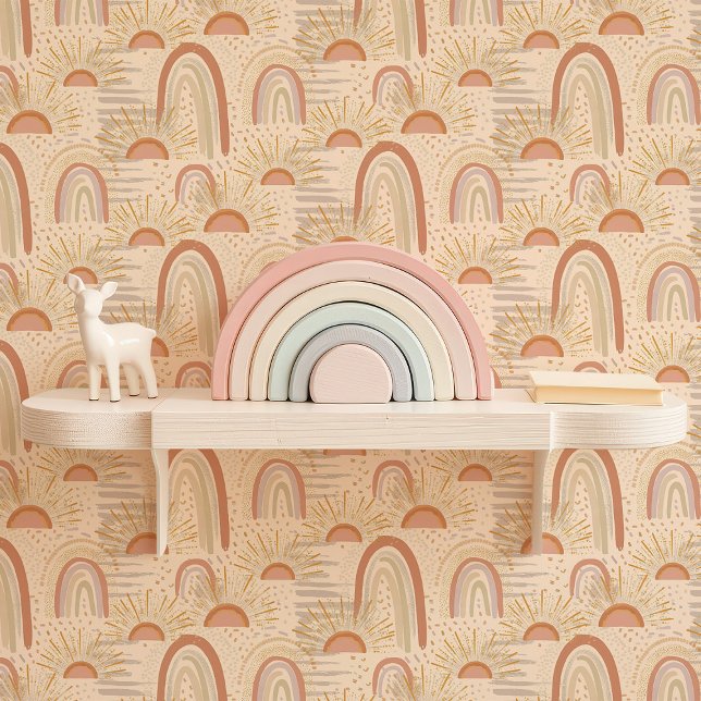Boho-Regenbogen-Kinderzimmer Tapete (Von Creator hochgeladen)