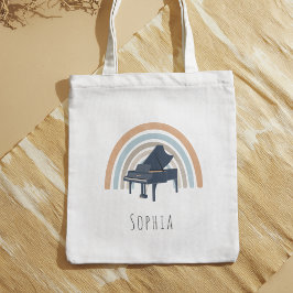 Boho-Regenbogen-Klaviermusik individueller Name Tragetasche