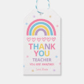 Boho-Regenbogen-Lehrergeschenk-Anhänger Geschenkanhänger (Vorderseite)