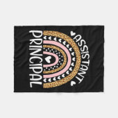 Boho Regenbogen Leopard Hauptinstant Erster Tag Fleecedecke (Vorderseite (Horizontal))