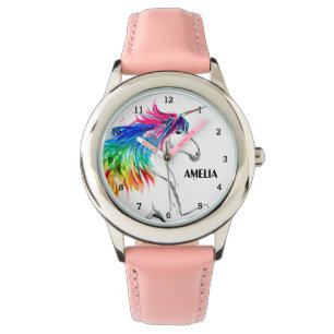 Boho Regenbogen Magischer Süßer Mädchen Einhorn Ki Armbanduhr
